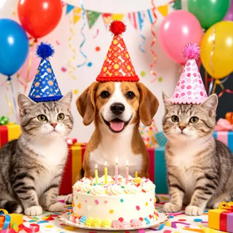 Glitter Pet Birthday Hat With Paw Bone Print Pompom Adjustable Dog Cat Party Hat For Birthday Festival Photo Prop Pet Supplies