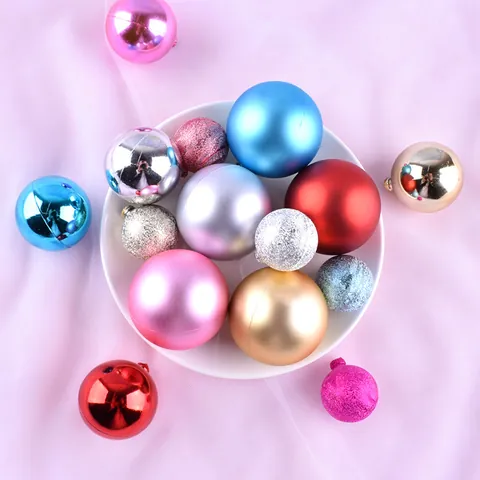 3 Pcs Mixed Sizes Plastic Cake Topper Balls Matte Glossy Glitter Decorative Spheres For Birthday Christmas Party Cake Decoration Ornaments