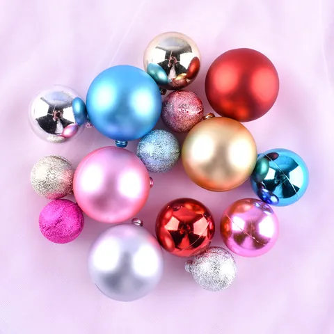 3 Pcs Mixed Sizes Plastic Cake Topper Balls Matte Glossy Glitter Decorative Spheres For Birthday Christmas Party Cake Decoration Ornaments