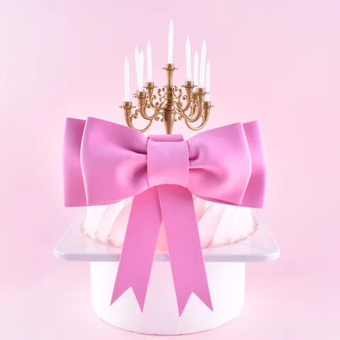 Double Layer Large EVA Bow Cake Topper Romantic Birthday Party Decoration Dessert Table Topper Valentine Day Decor Accessory