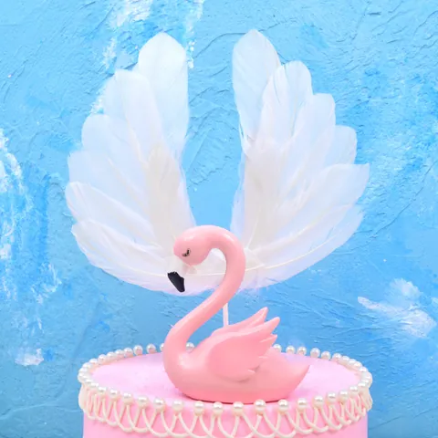 Grote Esthetische Veervleugel Taarttopper Handgemaakte Engelenvleugels Verjaardag Bruiloft Valentijnsdag Romantisch Feest Taartdecoratie