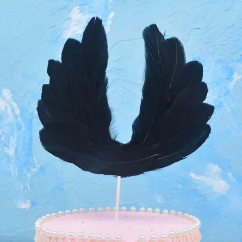 Grote Esthetische Veervleugel Taarttopper Handgemaakte Engelenvleugels Verjaardag Bruiloft Valentijnsdag Romantisch Feest Taartdecoratie