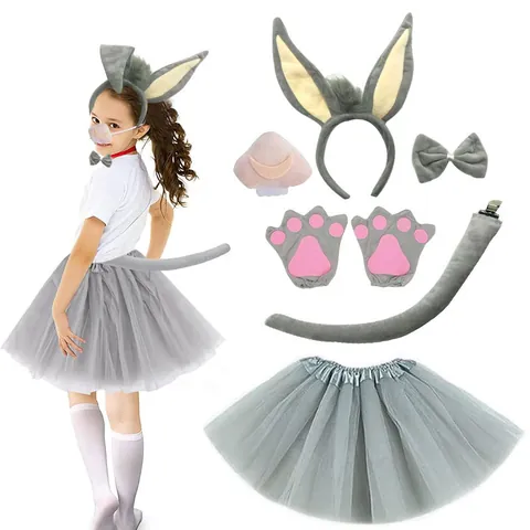 Cartoon Animal Ears Headband Costume Set Elephant Pig Donkey Ear Cosplay Props For Kids Adults Party Supplies