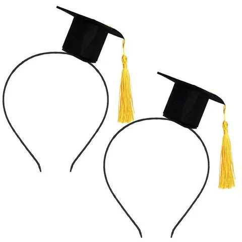 Mini Graduation Cap Headband Doctor Hat With Tassel Grad Party Costume Accessory Hair Clip For Ceremony Students Women