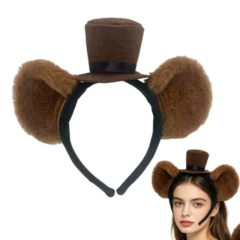 Cute Plush Panda Bear Ears Headband For Women Girls Korean Style Sweet Animal Headband For Washing Face Party Daily Hair Accessories