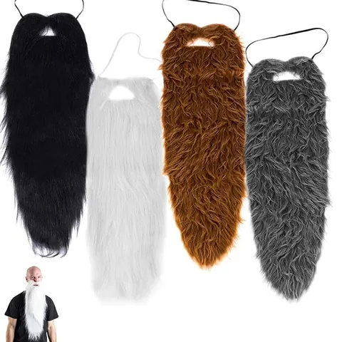 Funny Fake Mustache Beard Cosplay Props For Halloween Christmas Party Costume Decoration Rock Star Inflatable Guitar Set