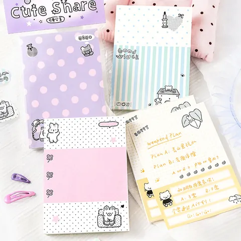 NOTE FOR Graffiti Dot Series Memo Pad Cartoon Cute Journaling Supplies Scrapbooking Message Notes Material Stationery Book