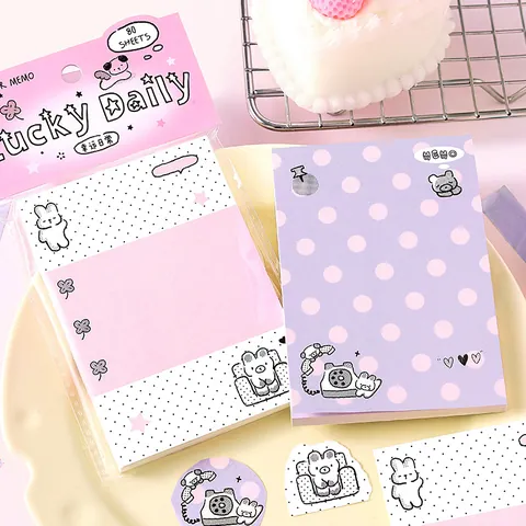 NOTE FOR Graffiti Dot Series Memo Pad Cartoon Cute Journaling Supplies Scrapbooking Message Notes Material Stationery Book