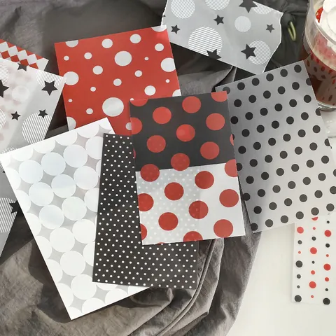 NOTE FOR Polka Dot Vellum Paper Memo Pad Set Translucent Scrapbooking Background Paper For Journaling DIY Crafts Stationery