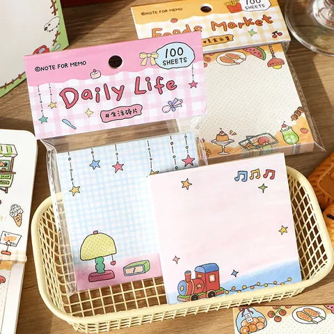 NOTE FOR Fun Doodle Memo Pad Happy Roaming Series Scrapbook Material Paper For Students DIY Journal Decor Memo Stationery