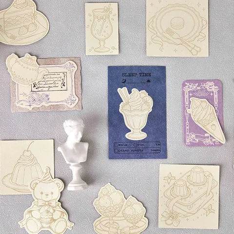 Vintage Style Girl Pearl Paper Stickers Original Line Art DIY Scrapbooking Journal Decoration Material Stationery Pack