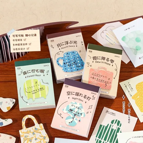 Mr Paper Beschreibbares Aufkleberbuch Salz-Stil Japanische Illustration Papieraufkleber Für Scrapbooking Journaling DIY Dekor