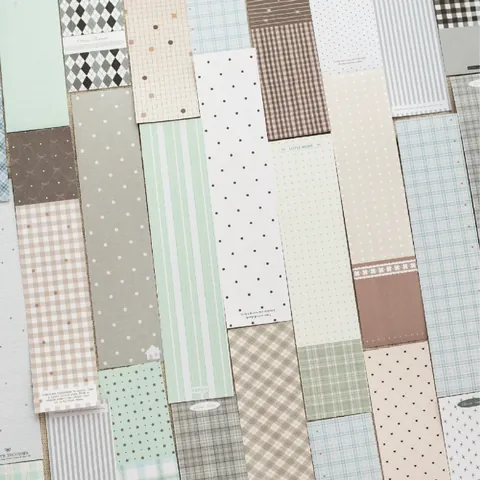 Carta Materiale Vintage a Quadri Per Scrapbooking DIY Diario Carta Sfondo Decorativa Trama a Griglia Blocco Note Materiale