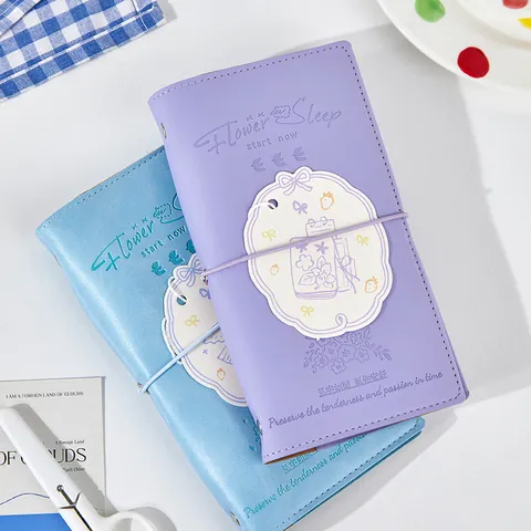 A6 Loose-leaf Notebook DuPont Paper Cover Fresh Minimalist Text Style Student Planner Journal 68 Sheets Wood Pulp Paper