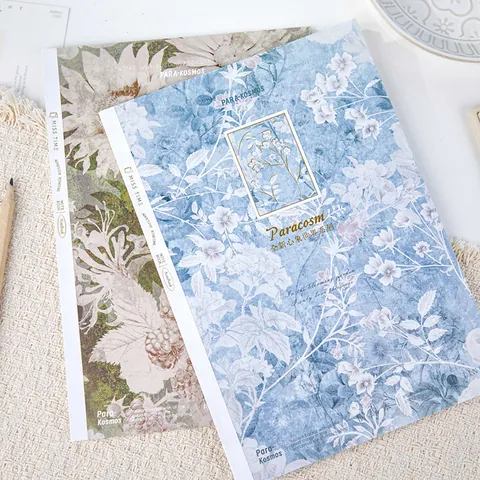 B5 Wireless Glue Binding Notebook Cartoon Illustration Student Journal Office Stationery Natural Scenery Lined Notepad