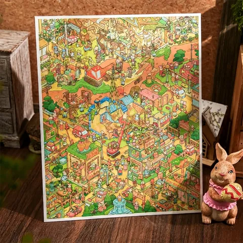 Mr Paper Mystery of the Burrow Serie Set Adesivi Scenografia DIY PVC Impermeabili Micro Paesaggio Adesivi Decorativi per Scrapbooking Diario Regalo
