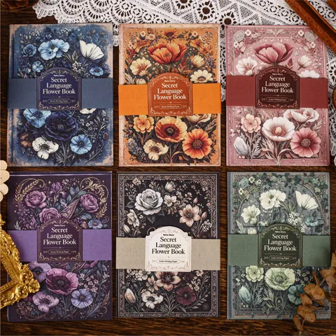 Vintage Flower Scrapbooking Paper Sheets Retro Botanical Floral Offset Paper For Journaling DIY Decorative Art Craft Paper