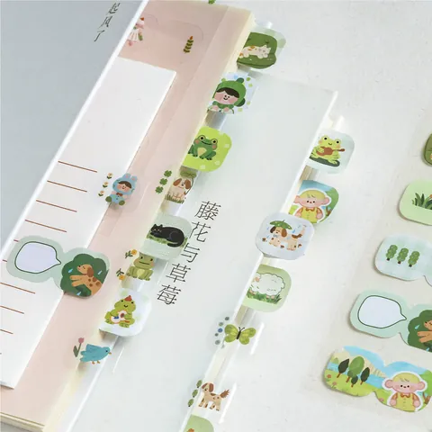 Candy Poetry Soft Little Book Series Index Stickers Cute Cartoon Animal DIY Scrapbooking Stationery Sticky Notes For Student