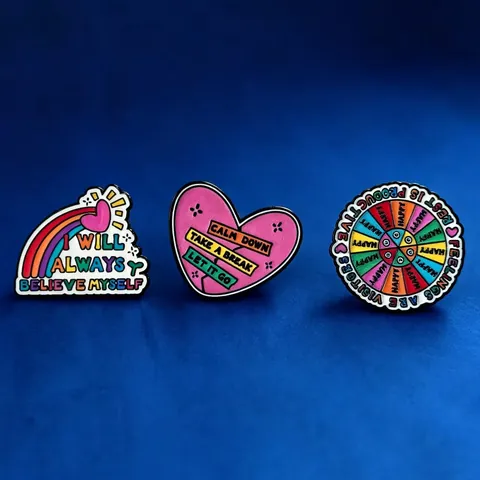 Colorful Positive Quote Enamel Pin Motivational Lettering Brooch Zinc Alloy Badge For Clothes Bag Decoration Unisex Jewelry