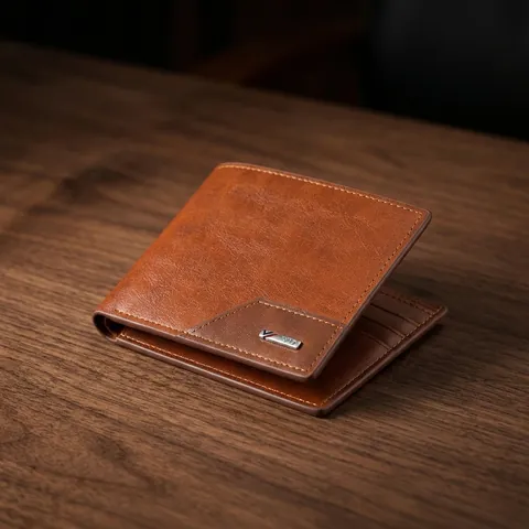 Men Folding Wallet PU Leather Patchwork Multi Card Slots Zipper Coin Pocket Business Minimalist Short Horizontal Purse