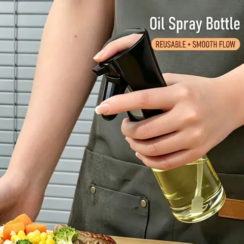 Spruzzatore per Olio in Vetro per Alimenti Per Cucina Cottura Friggitrice ad Aria BBQ Dispensatore di Olio e Aceto Atomizzato a Pressione