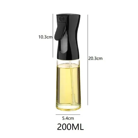 Druk Olie Spray Fles Glas Verstuiver Voor Airfryer Keuken Koken Barbecue Draagbare Olie Dispenser