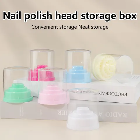 Nail Drill Bit Storage Box PP Plastic Multi Hole Tiered Display Stand Transparent Dustproof Cover Manicure Tool Organizer