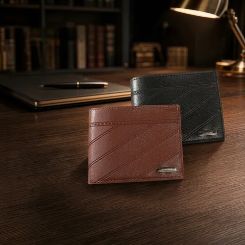 Herren Retro PU Leder Kurze Zweifach Gefaltete Geldbörse Casual Mode Mehrere Kartenfächer Große Kapazität Litchi Narbe Business Herrenbrieftasche