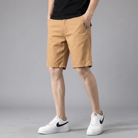 Men Summer Thin Cotton Cargo Shorts Korean Style Loose Fit Five Point Casual Walking Shorts With Multi Pockets For Outdoor Daily Wear