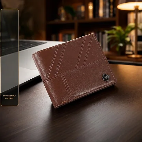 Mens Bifold Short Wallet PU Leather Litchi Texture Slim Multi Card Slots Business Casual Fashion Purse