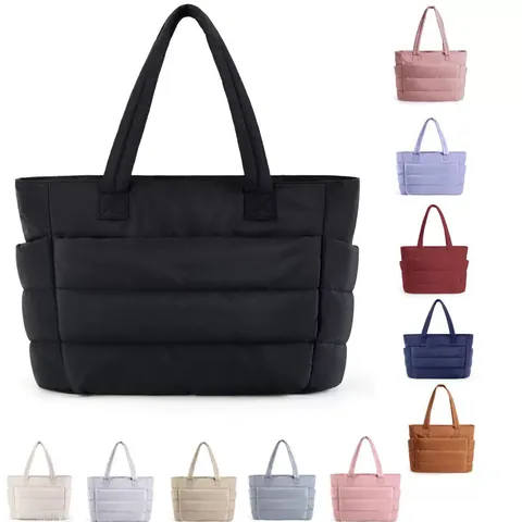 Bolso de Mano de Tela Oxford de Gran Capacidad para Mujer con Múltiples Bolsillos de Nailon Impermeabile Bolso de Hombro Casual Bolso de Viaje para Mamá