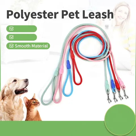 Strapazierfähige Geflochtene Runde Hundeleine Für Mittlere Große Hunde Heavy Duty Anti-Zug Polyester Haustier Leine Mit Metallschnalle