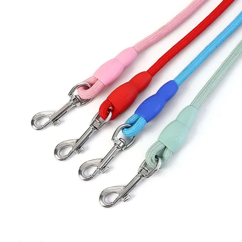 Strapazierfähige Geflochtene Runde Hundeleine Für Mittlere Große Hunde Heavy Duty Anti-Zug Polyester Haustier Leine Mit Metallschnalle