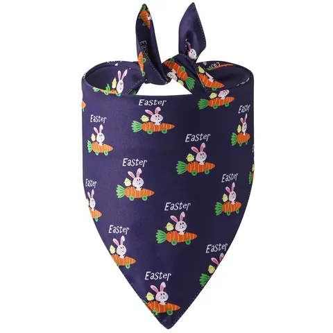 Ostern Haustier Hund Katze Bandana Schal Polyester Wendbar Hase Karotte Ei Bedruckt Feiertag Party Deko Lätzchen