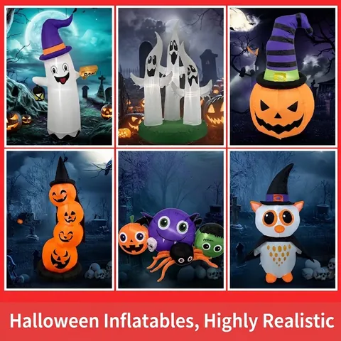 Inflatable Halloween Christmas Easter Outdoor Decorations Large Blow Up Ghost Santa Snowman Bunny For Yard Garden Lawn Party Decor