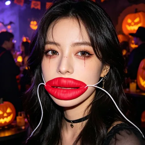 Divertidos Accesorios de Cosplay de Labios de Salchicha de Halloween Labios Rojos Grandes Juguetes de Broma para Fiesta y Escenario