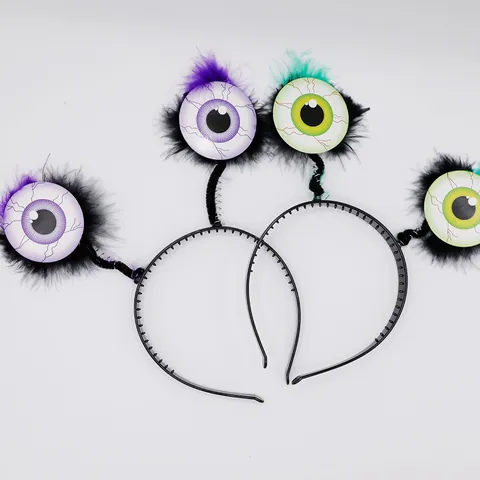 Halloween Große Augen Feder Haarreif Gruselig Party Haarschmuck Für Kostümfest Horror Geist Festival Zubehör