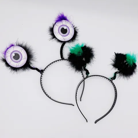 Halloween Große Augen Feder Haarreif Gruselig Party Haarschmuck Für Kostümfest Horror Geist Festival Zubehör