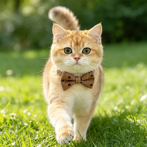 Adjustable Floral Pet Bow Tie Collar For Cats And Small Dogs British Style Neck Accessory For Holiday Decoration Party Dress Up Accessory