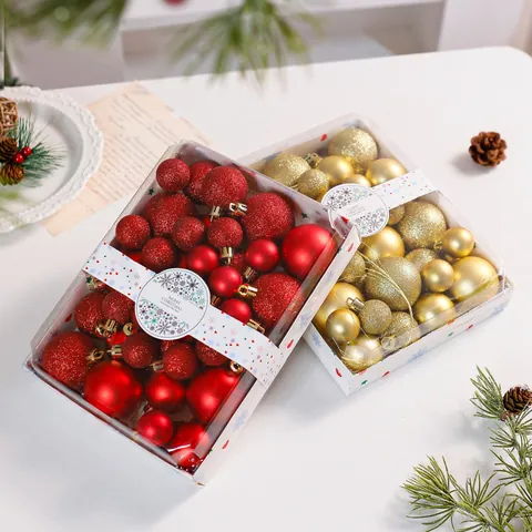 Shatterproof Christmas Ball Ornaments Assorted Sizes Shiny Matte Glitter Balls For Holiday Tree Decoration Party Home Decor