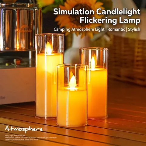 Realistic LED Flameless Candle Flickering Electronic Candle In Plastic Cup For Romantic Valentine Wedding Party Table Decor