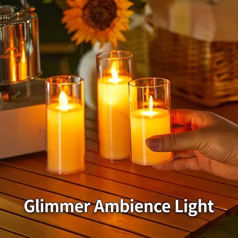 Realistic LED Flameless Candle Flickering Electronic Candle In Plastic Cup For Romantic Valentine Wedding Party Table Decor