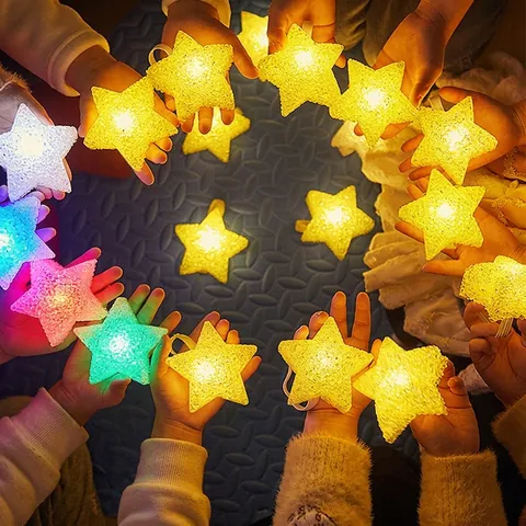 LED Glowing Handheld Star Light EVA Material For Children Performance Festival Dance Party Decoration Atmospheric Star Lamp