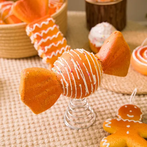 Omino di Pan di Zenzero Decorazione per Albero di Natale Caramella Ciondolo a Forma di Dolce in Schiuma Decorazione da Appendere per la Casa