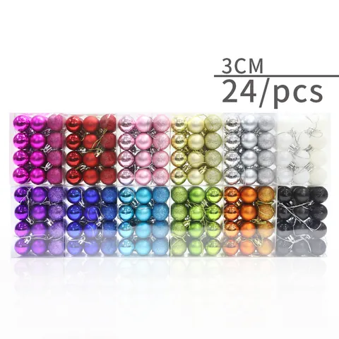 Electroplated Plastic Christmas Ball Ornaments Matte Glossy Glitter Xmas Tree Hanging Decorations For Holiday Home Decor