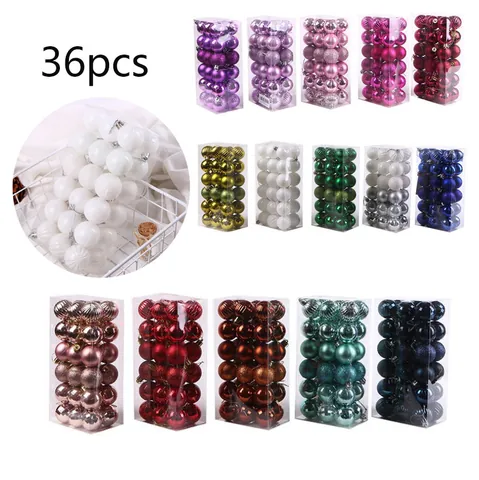 Shatterproof Electroplated Plastic Christmas Ball Ornaments Hanging Decorative Baubles For Holiday Tree Home Party Decoration