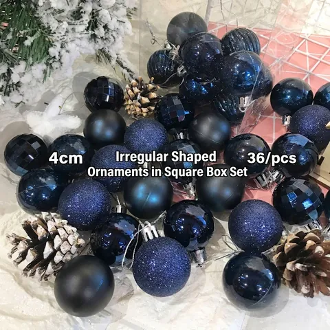 Shatterproof Electroplated Plastic Christmas Ball Ornaments Hanging Decorative Baubles For Holiday Tree Home Party Decoration