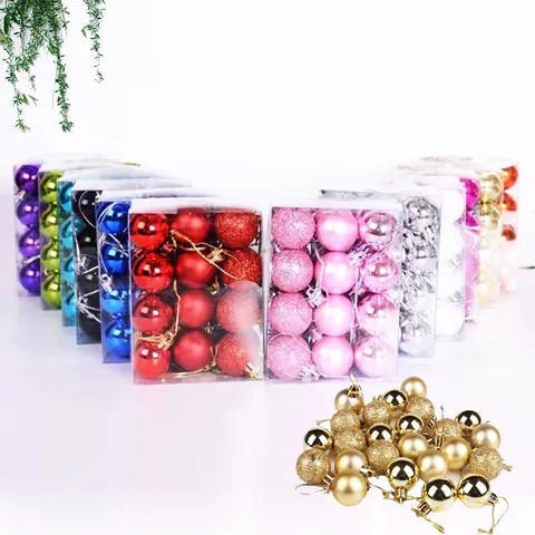 Shatterproof Christmas Ball Ornaments Plastic Electroplated Decorative Balls For Xmas Tree Holiday Party Home Decor