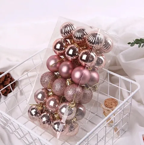 Electroplated Plastic Christmas Ball Ornaments Festive Tree Hanging Decorations Assorted Textures Holiday Party Decor