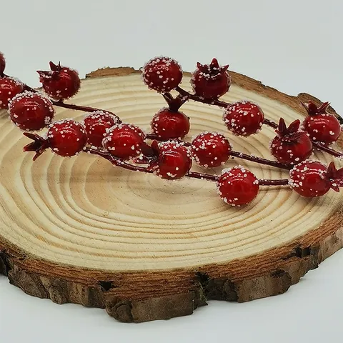 Artificial Red Berries Christmas Pine Cones Acorn Caps For DIY Wreath Garland Home Decor Holiday Festive Party Supplies Foam Resin Decorations